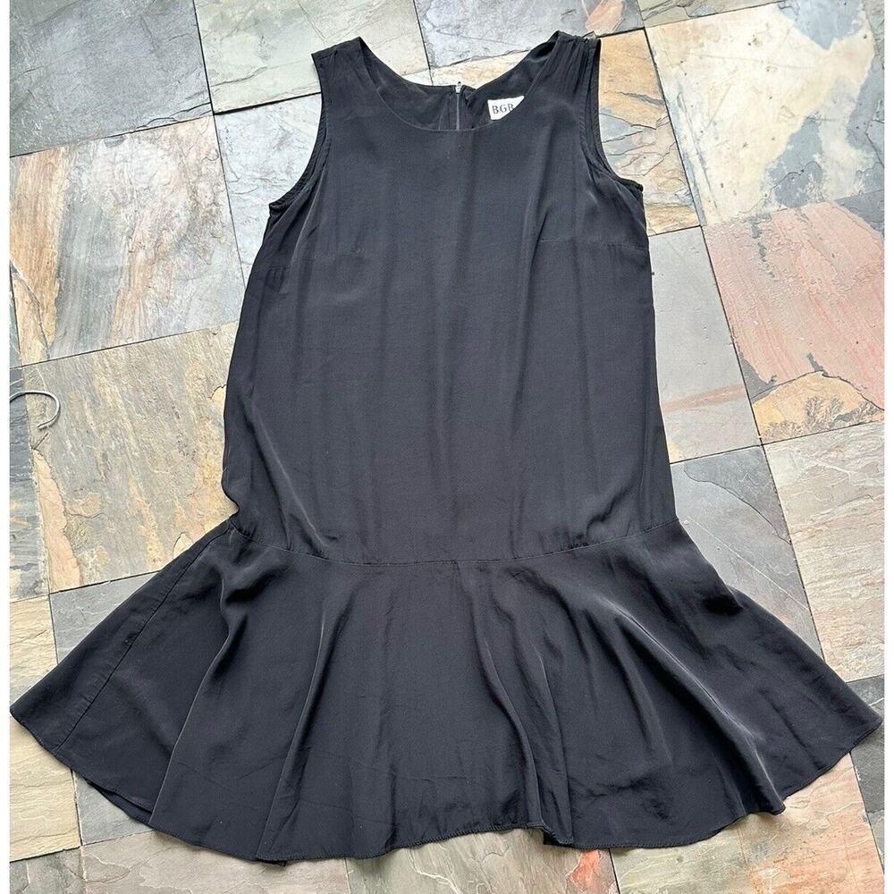 Vtg 90’s Slip Dress sz 14 Witchy Grunge Emo Whimsigoth Ruffle Hem Black